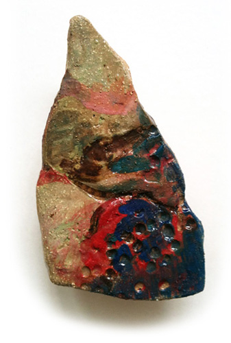 Isle of fungi  splinter 15x9cm glazed stoneware 2011